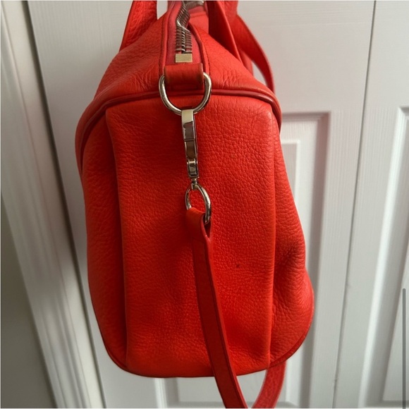 Authentic Alexander Wang Rocco Orange Pebbled Leather Studded Satchel. - Picture 4 of 16